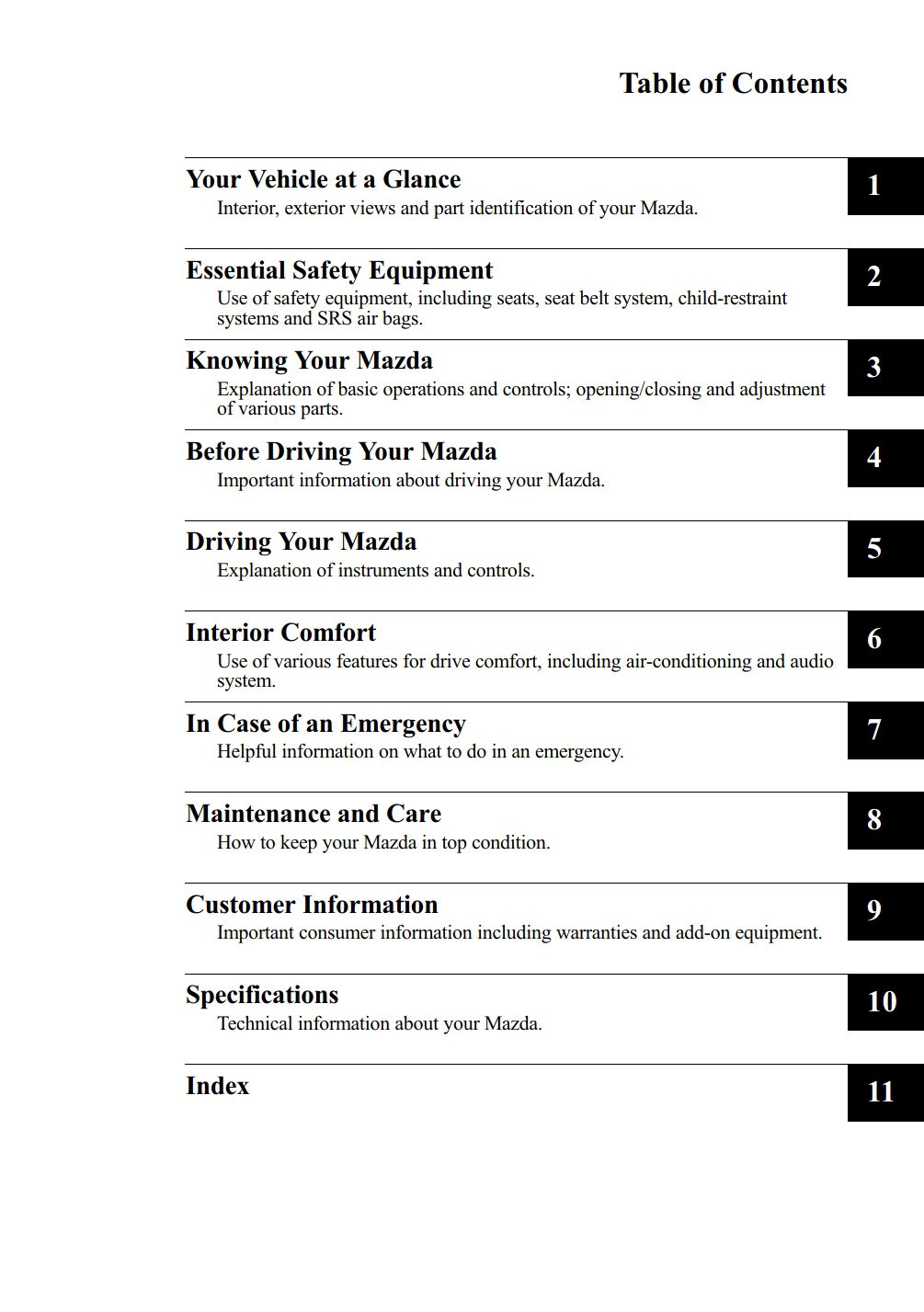 2008 mazda 5 owner's manual