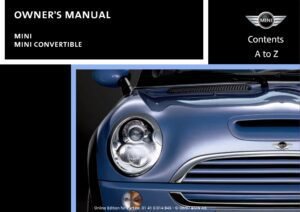 2008 mini cooper convertible owner's manual