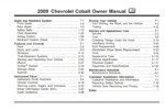 2009 chevrolet cobalt owner's manual