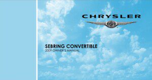 2009 chrysler sebring convertible owner's manual