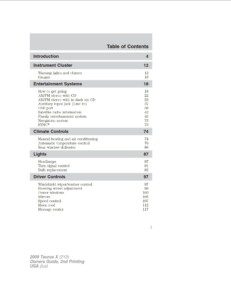 2009 ford taurus x owner's manual