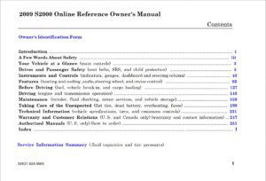 2009 honda s2000 owner's manual