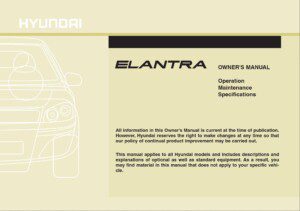 2009 hyundai elantra owner's manual