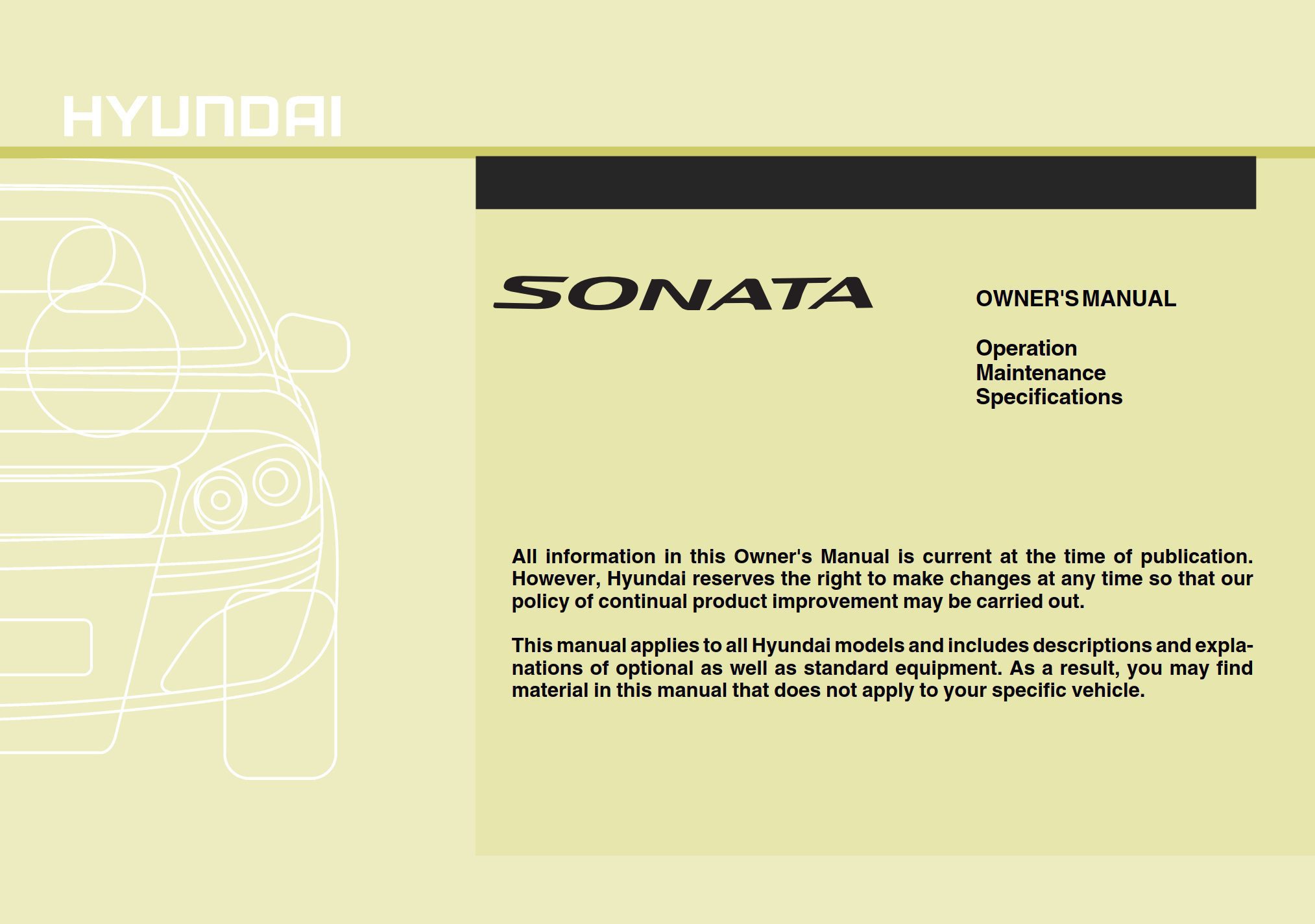 2009 hyundai sonata owner's manual