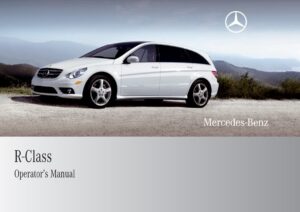 2009 mercedes benz r class owner's manual