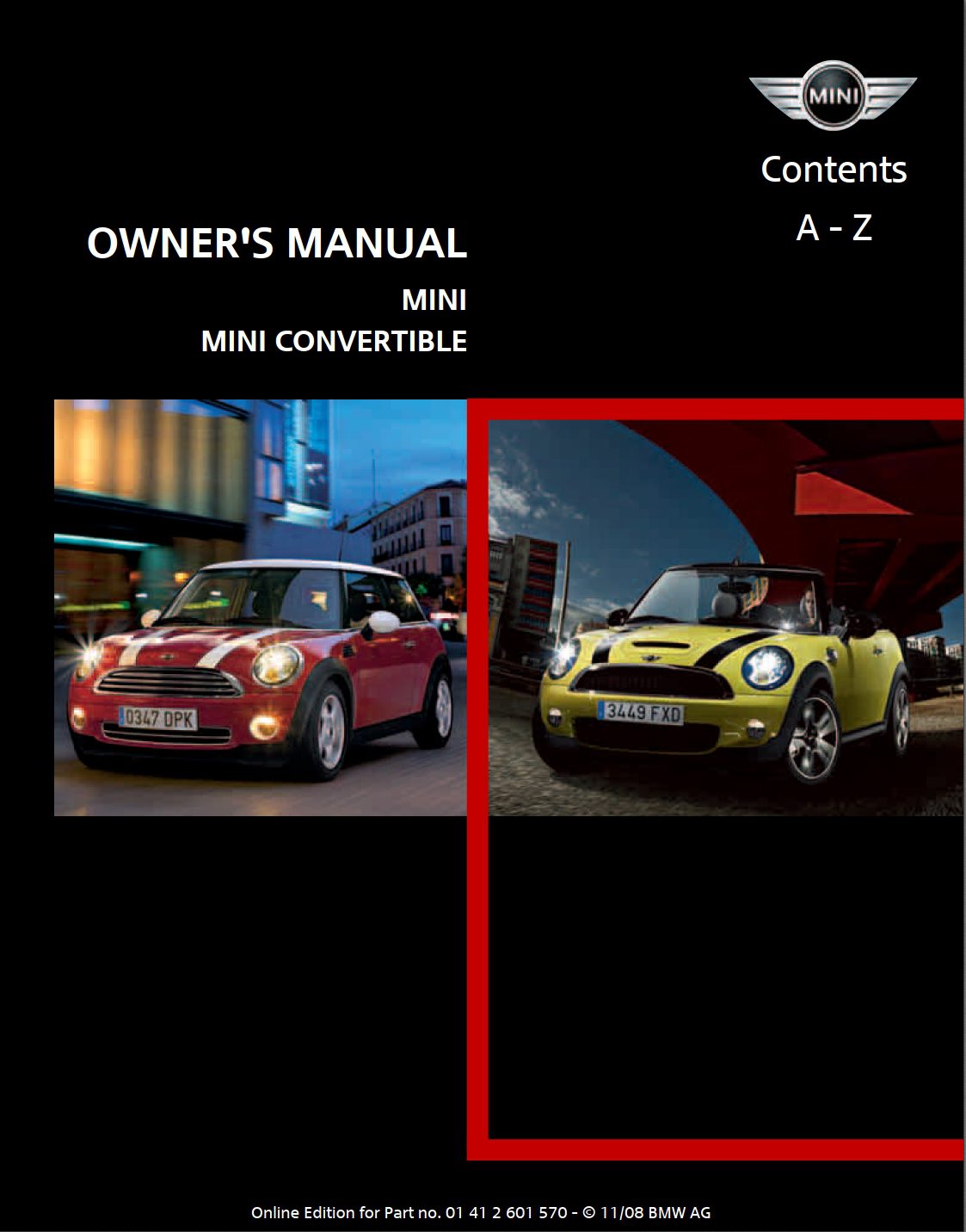 2009 mini cooper convertible owner's manual