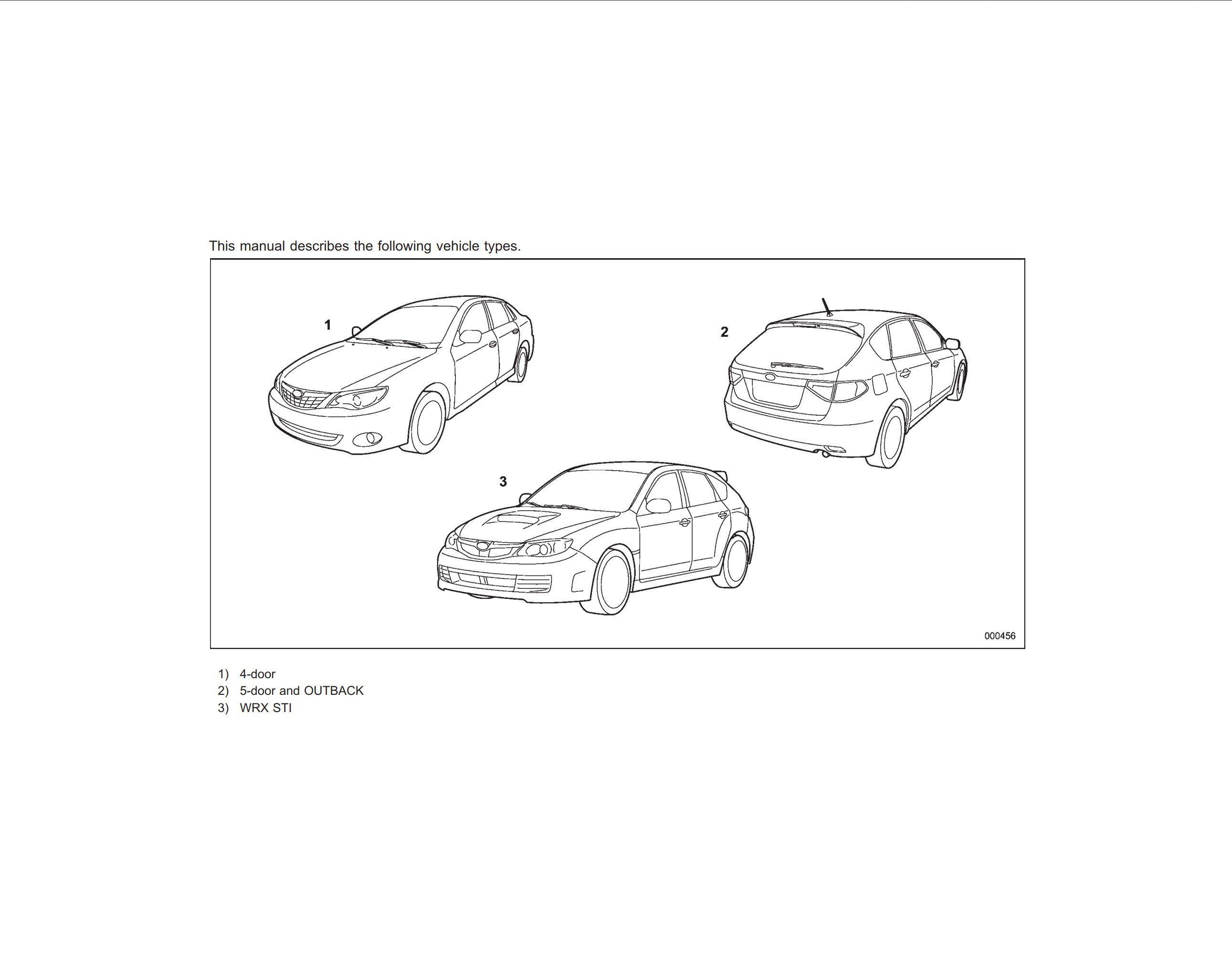 2009 subaru impreza owner's manual