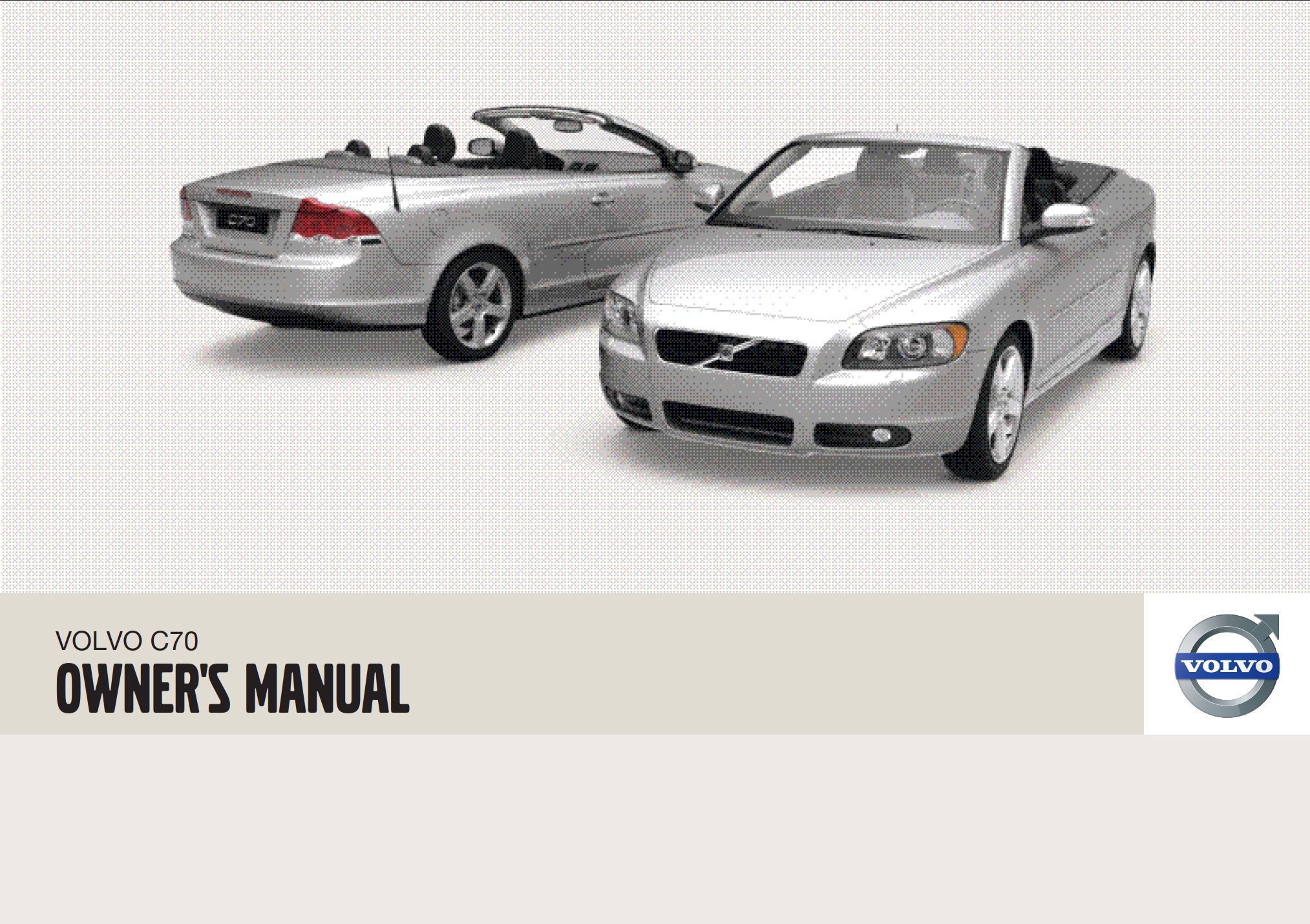 2009 volvo c70 owner's manual