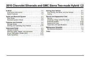 2010 chevrolet silverado and gmc sierra two mode hybrid owner manual