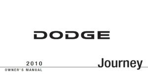 2010 dodge journey owner manual