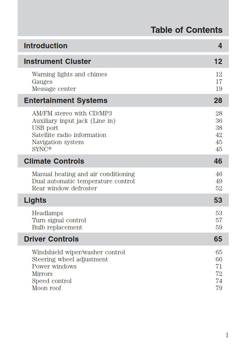 2010 ford escape owner's manual