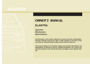 2010 hyundai elantra owner's manual