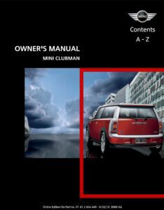 2010 mini clubman owner's manual