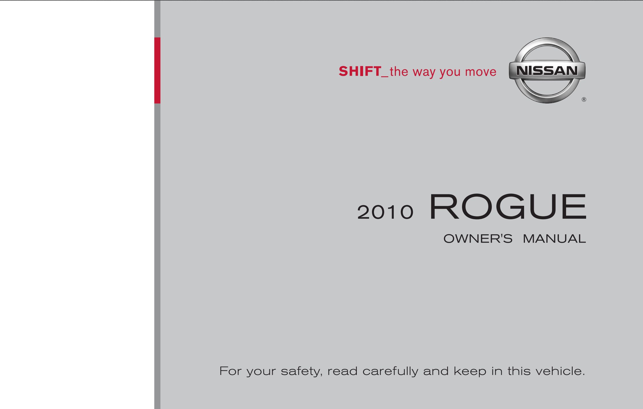 2010 nissan rogue owner's manual