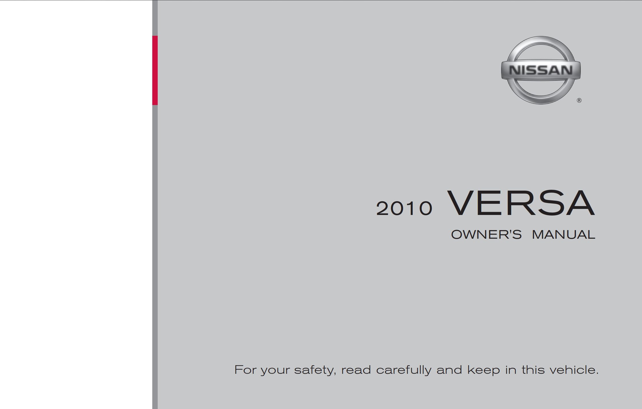 2010 nissan versa owner's manual