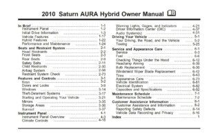 2010 saturn aura hybrid owner manual