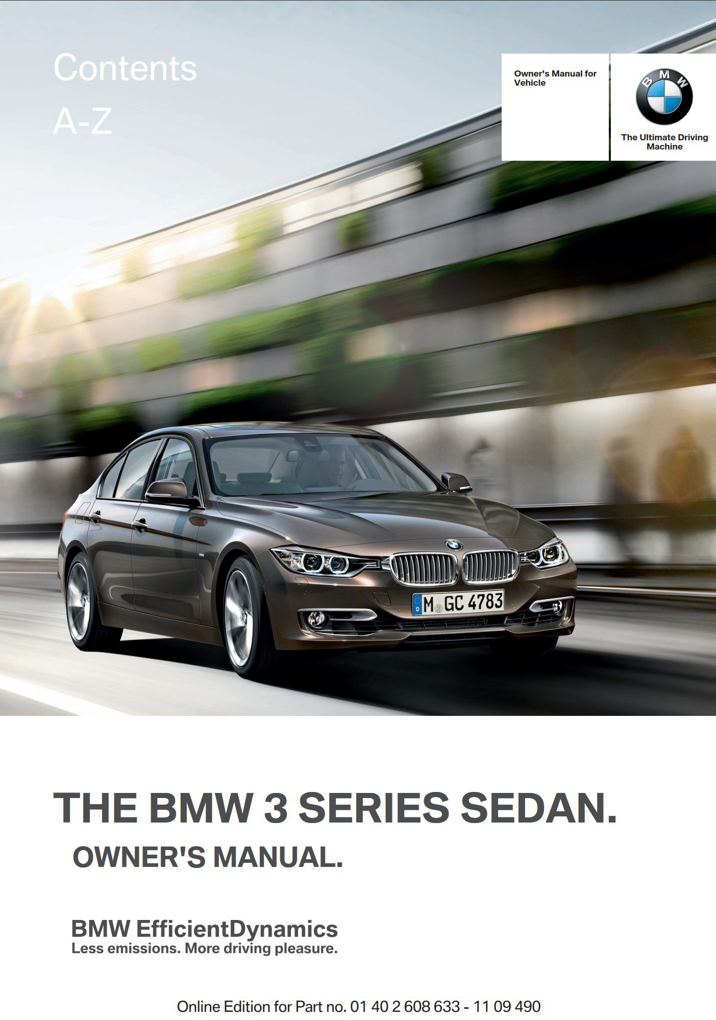 2011 bmw 3 series owner's manual