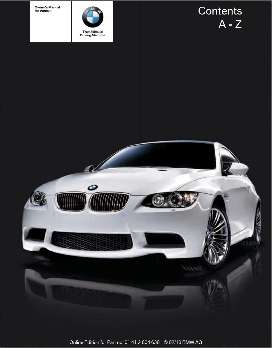 2011 bmw m3 owner's manual