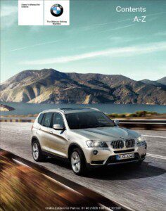 2011 bmw x3 owner's manual