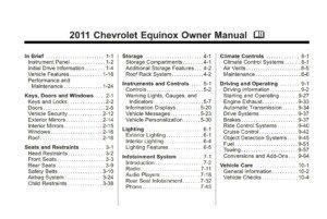 2011 chevrolet equinox owner's manual