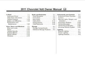 2011 chevrolet volt owner's manual