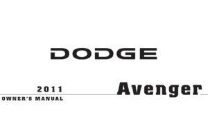 2011 dodge avenger owner manual