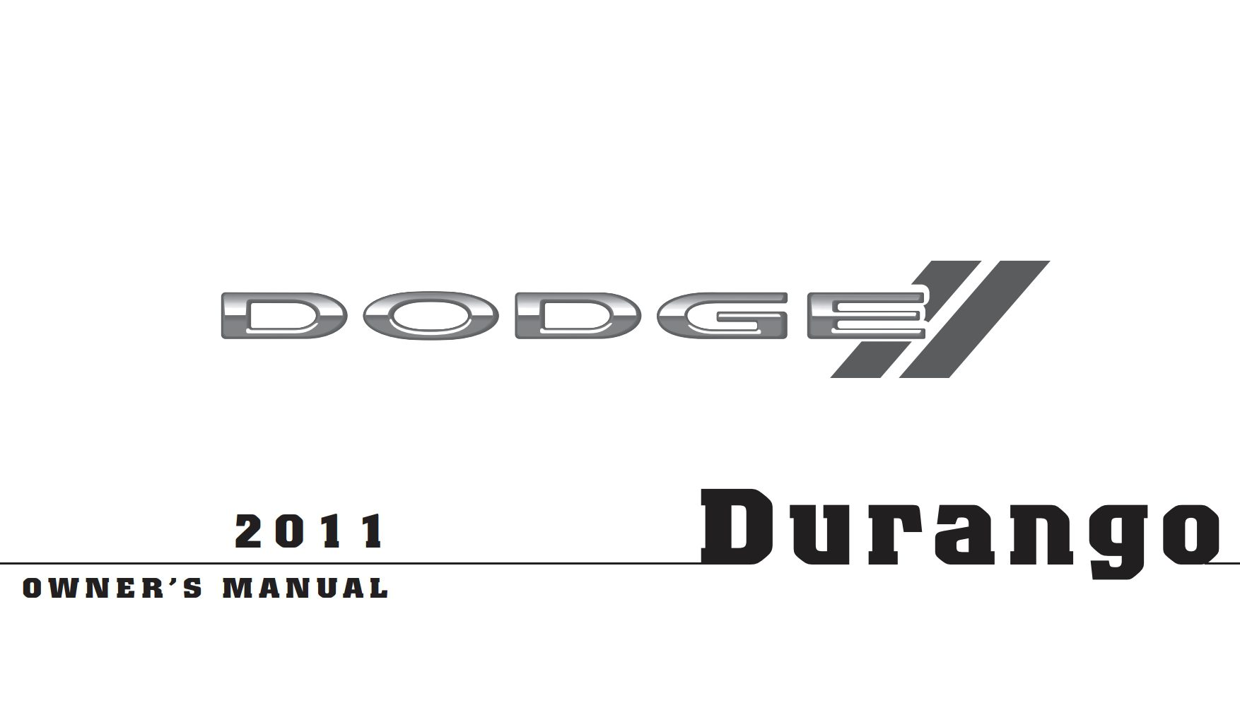 2011 dodge durango owner manual