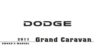 2011 dodge grand caravan owner manual