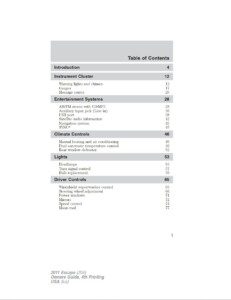 2011 ford escape owner's manual