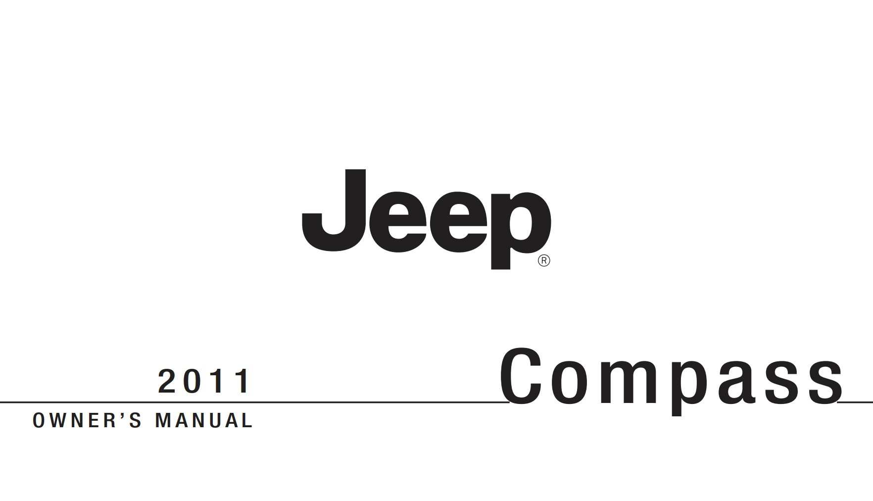 2011 jeep compass owner manual