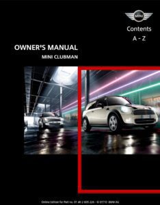 2011 mini clubman owner's manual