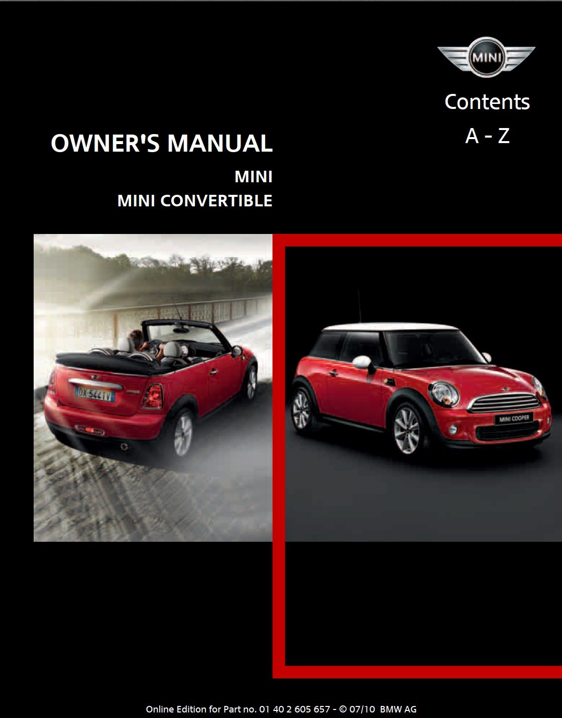 2011 mini cooper convertible owner's manual