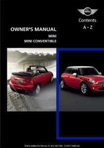 2011 mini cooper owner's manual