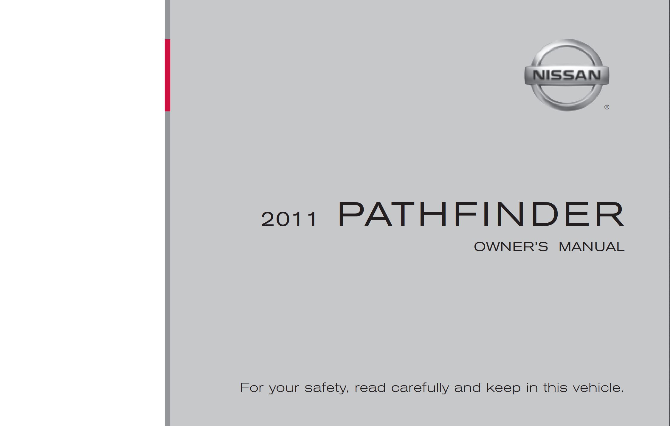 2011 nissan pathfinder owner's manual