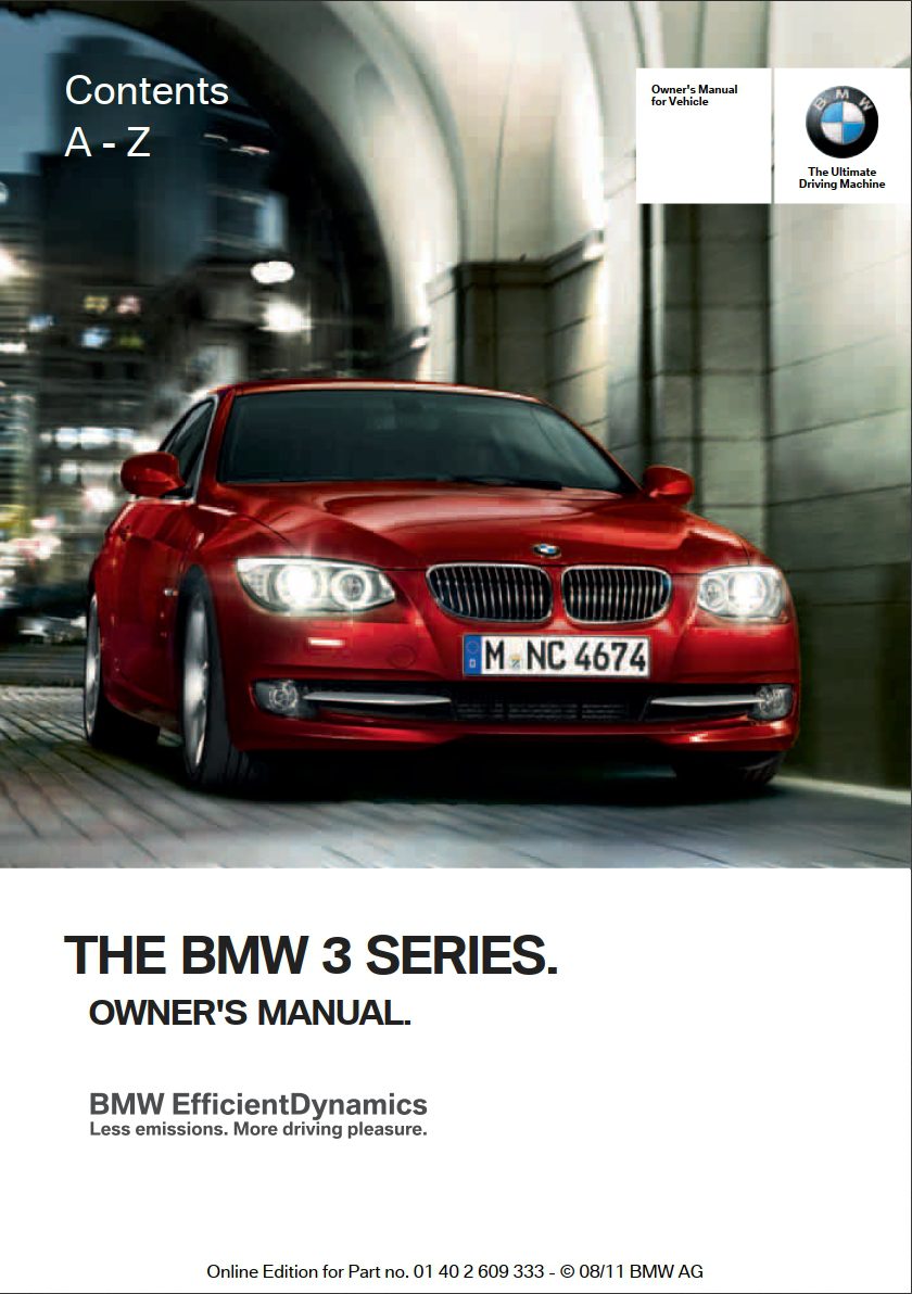 2012 bmw m3 owner's manual