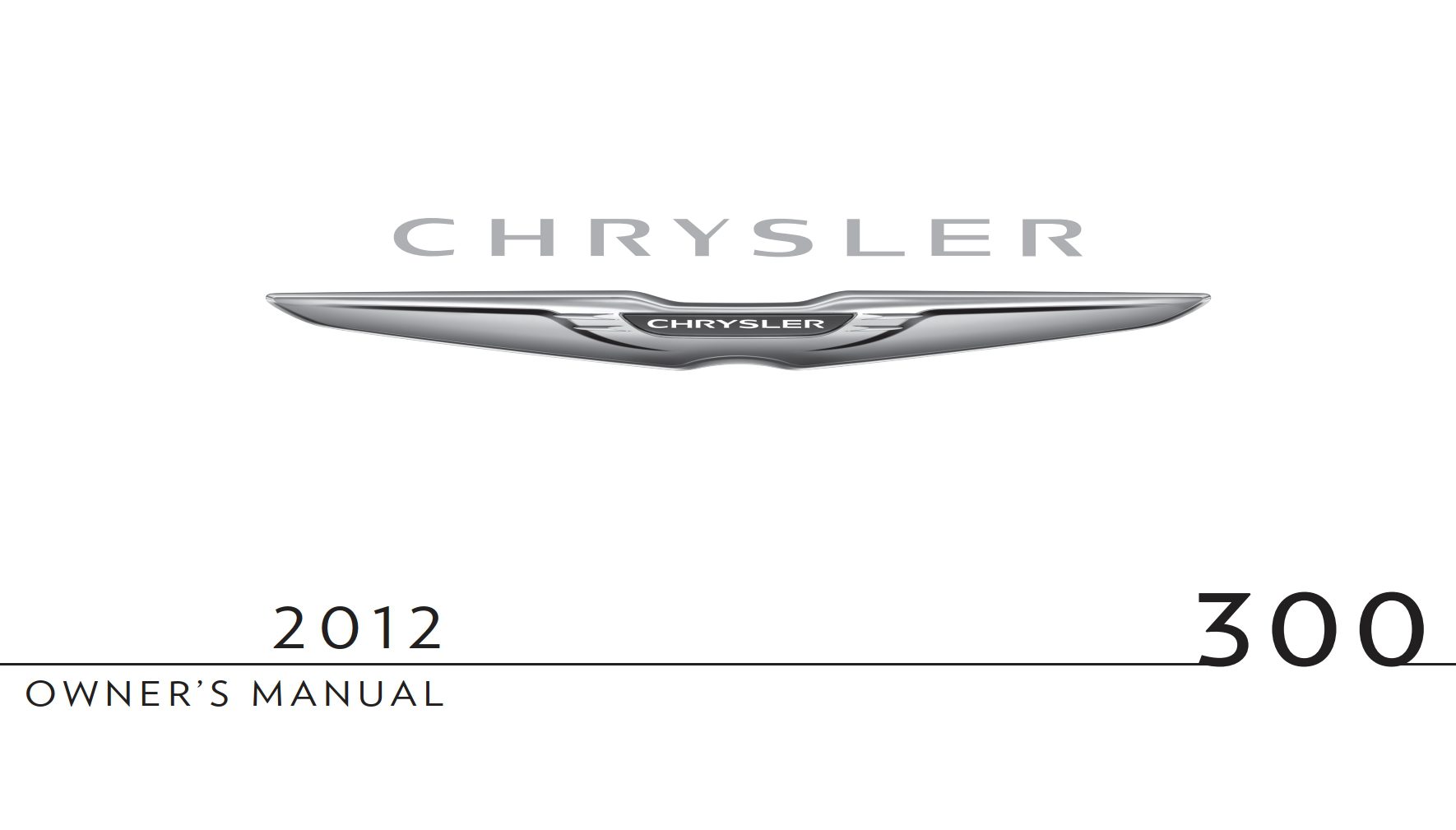 2012 chrysler 300 owner manual