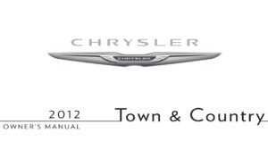 2012 chrysler town & country owner manual