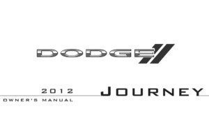 2012 dodge journey owner manual