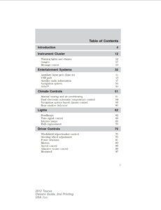 2012 ford taurus owner's manual