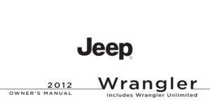 2012 jeep wrangler unlimited owner's manual