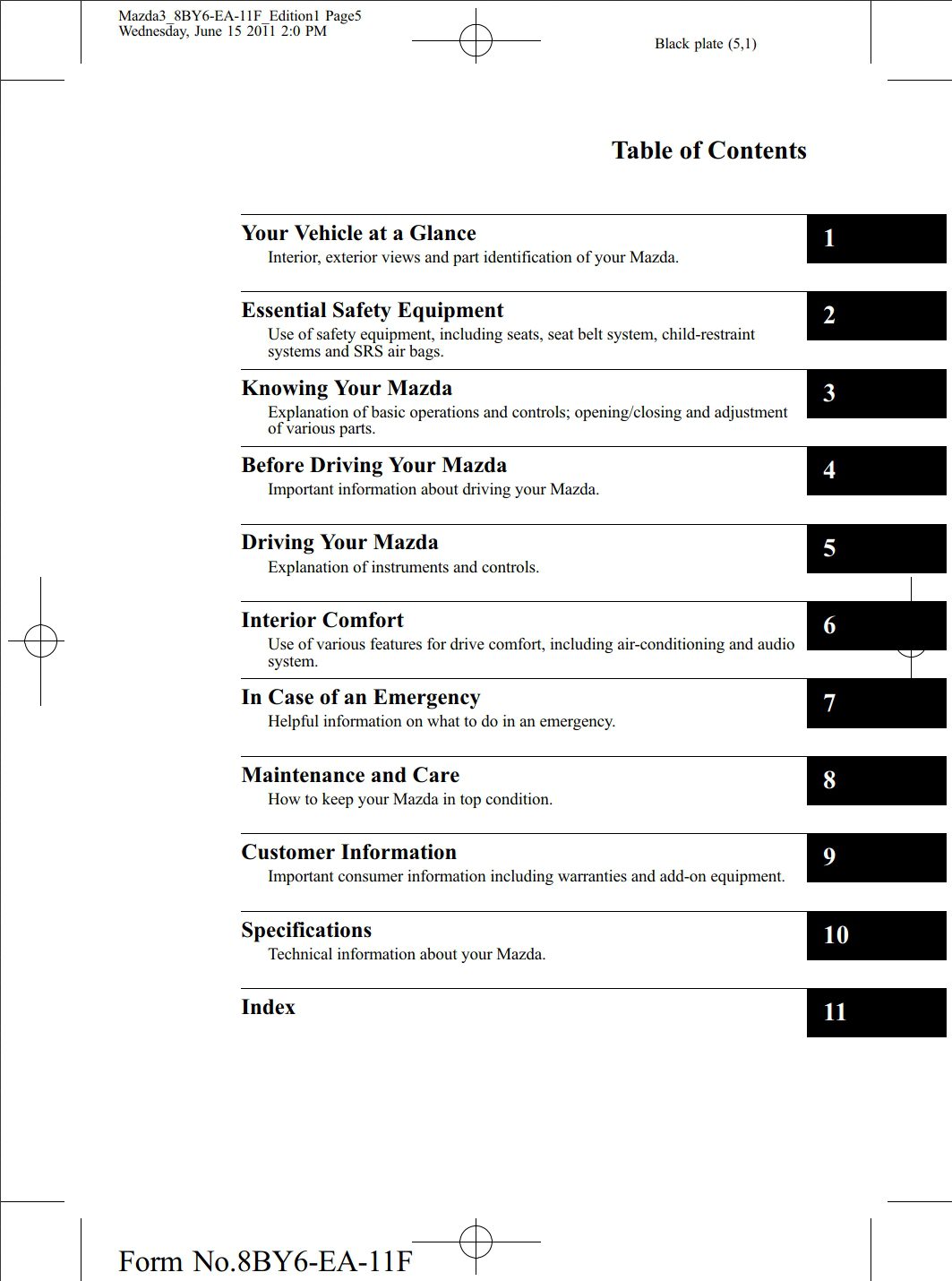 2012 mazda 3 owner's manual