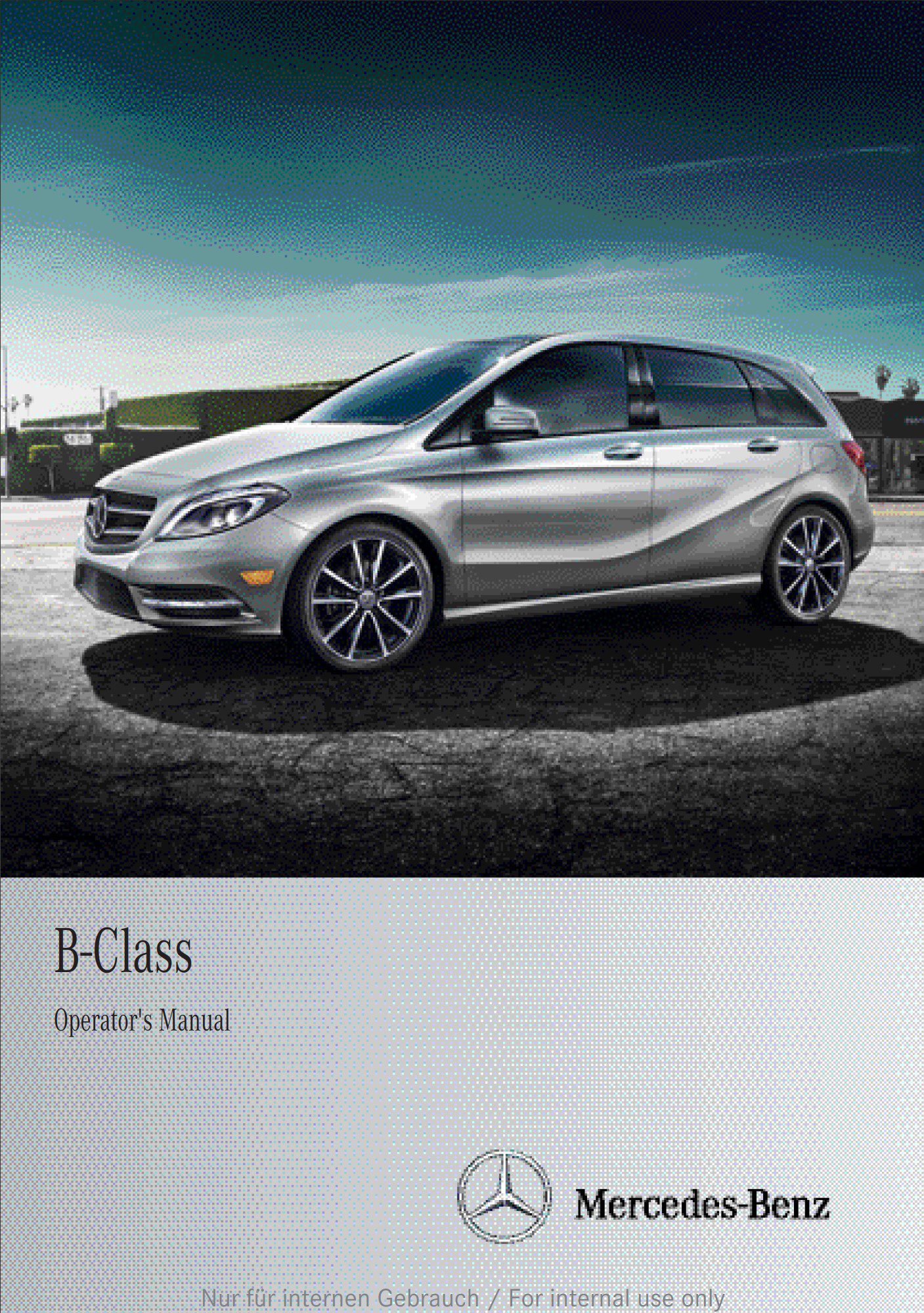 2012 mercedes benz b class owner's manual