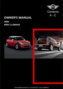 2012 mini clubman owner's manual