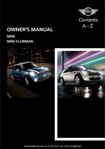 2012 mini cooper owner's manual