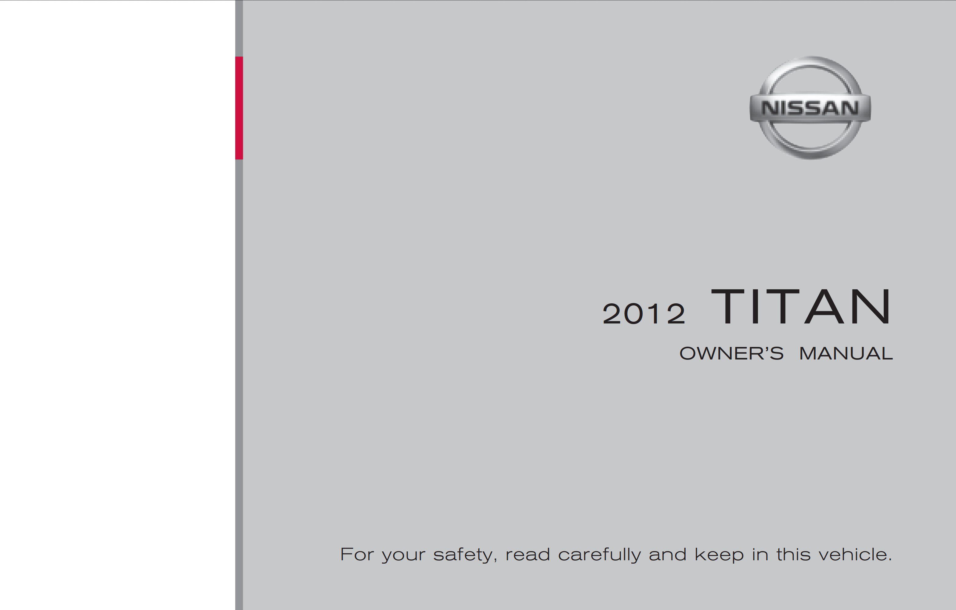 2012 nissan titan owner's manual