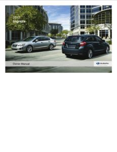 2012 subaru impreza owner's manual