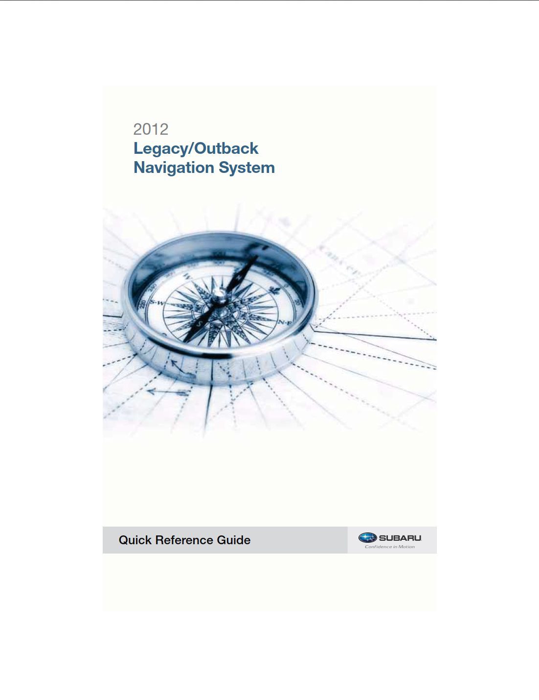 2012 subaru legacy and outback navigation system owner's manual