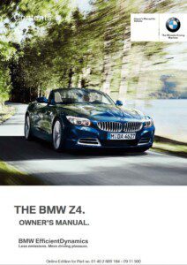 2013 bmw z4 owner's manual