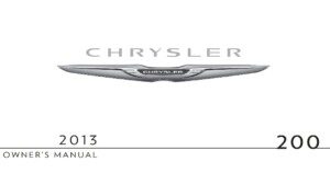 2013 chrysler 200 owner manual