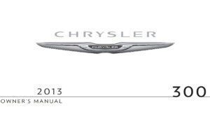 2013 chrysler 300 owner manual